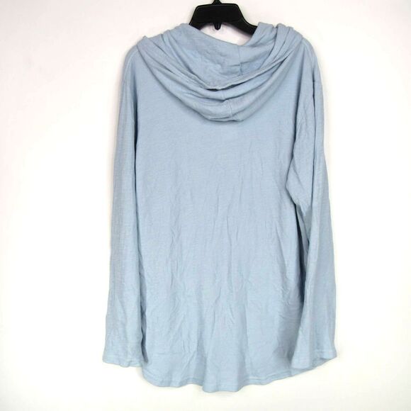 GOODLIFE Double Layer Scallop Hoodie Shirt In Skyway Blue SZ XXL - Picture 6 of 6